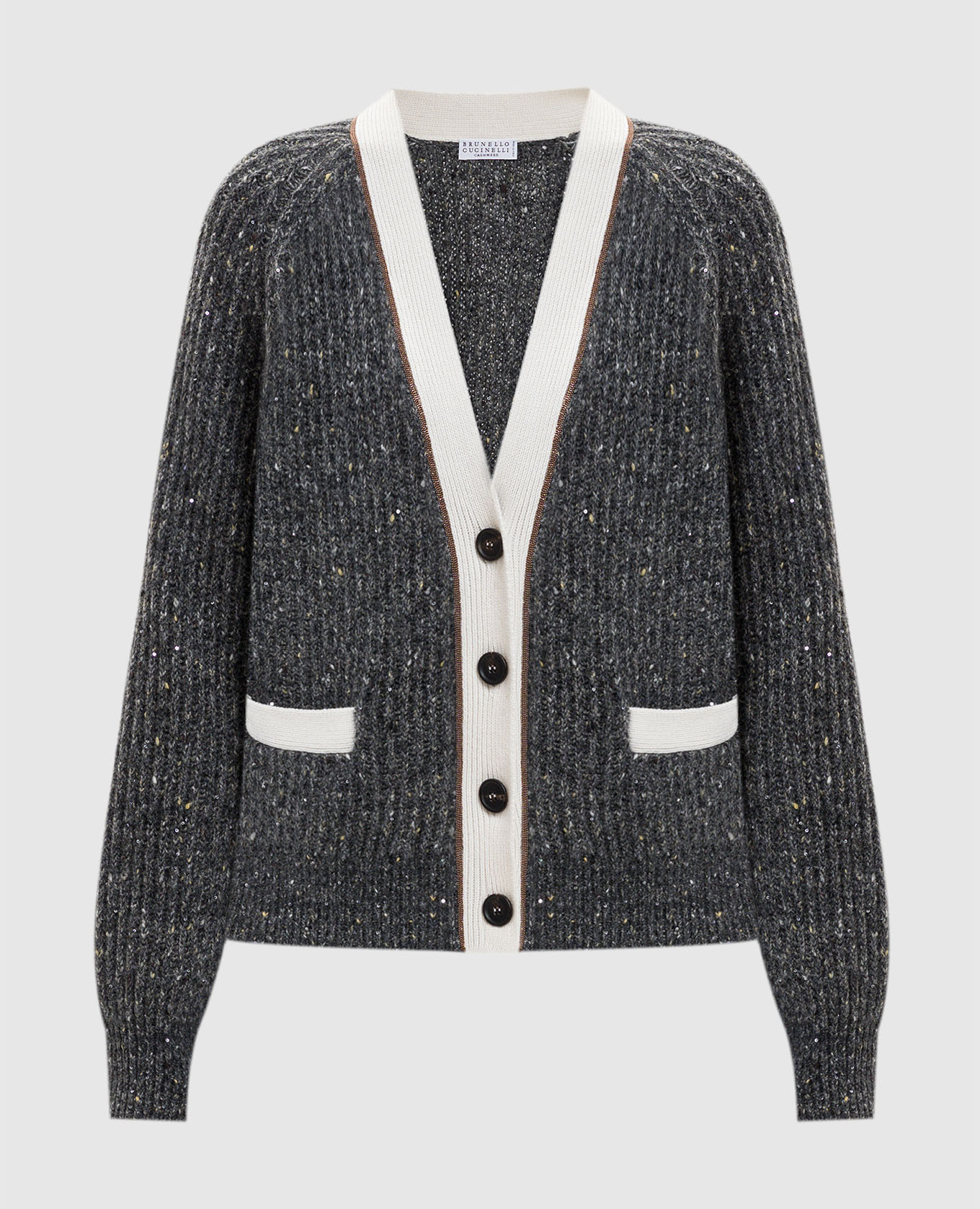 Gray cardigan with wool and cashmere Brunello Cucinelli, Grey
Gray cardigan with wool and cashmere Brunello Cucinelli, Grey