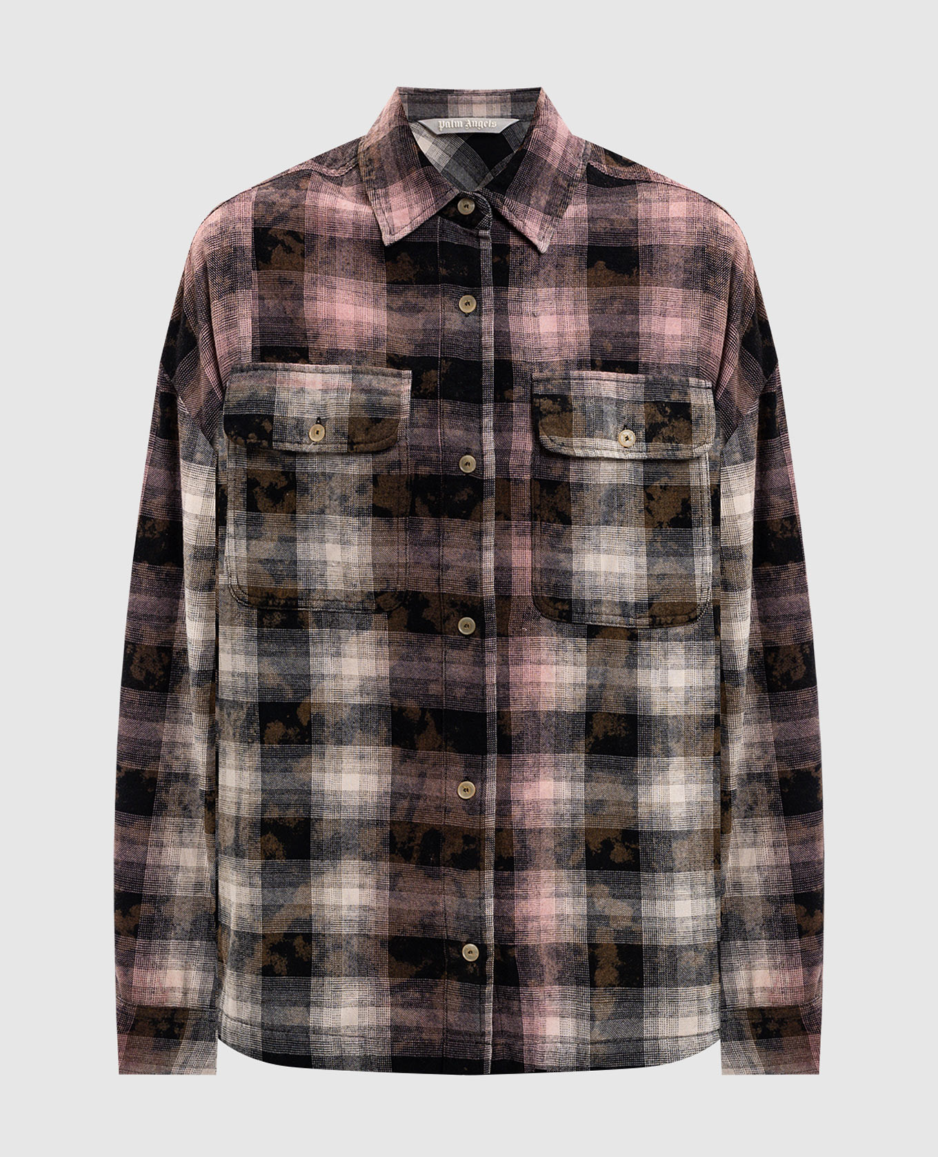 Checked shirt with logo print Palm Angels, Beige
Checked shirt with logo print Palm Angels, Beige