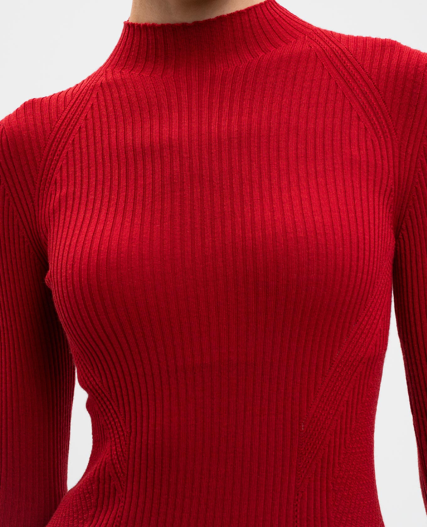 Red ribbed wool golf Twinset
Red ribbed wool golf Twinset