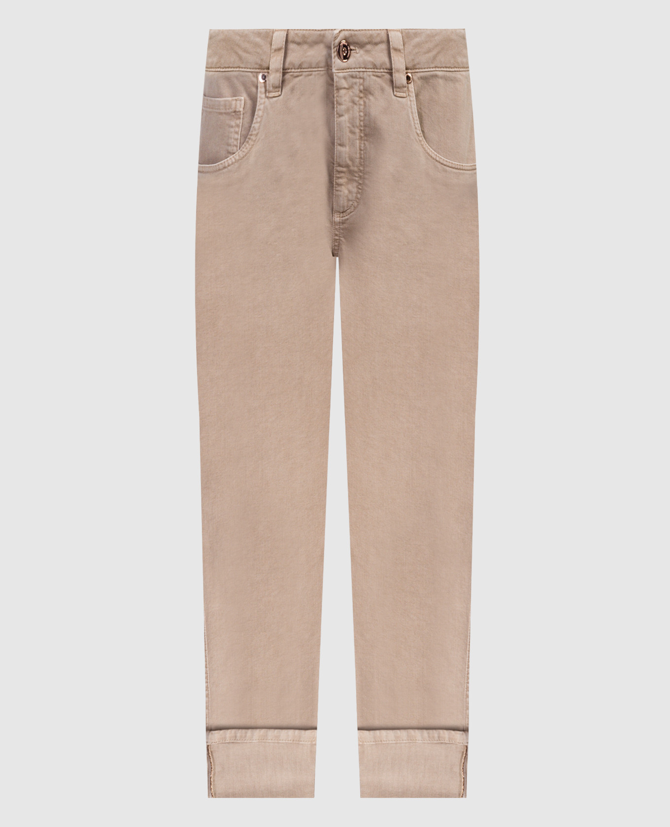 Brown jeans with monil chain Brunello Cucinelli, Коричневый
Brown jeans with monil chain Brunello Cucinelli, Коричневый