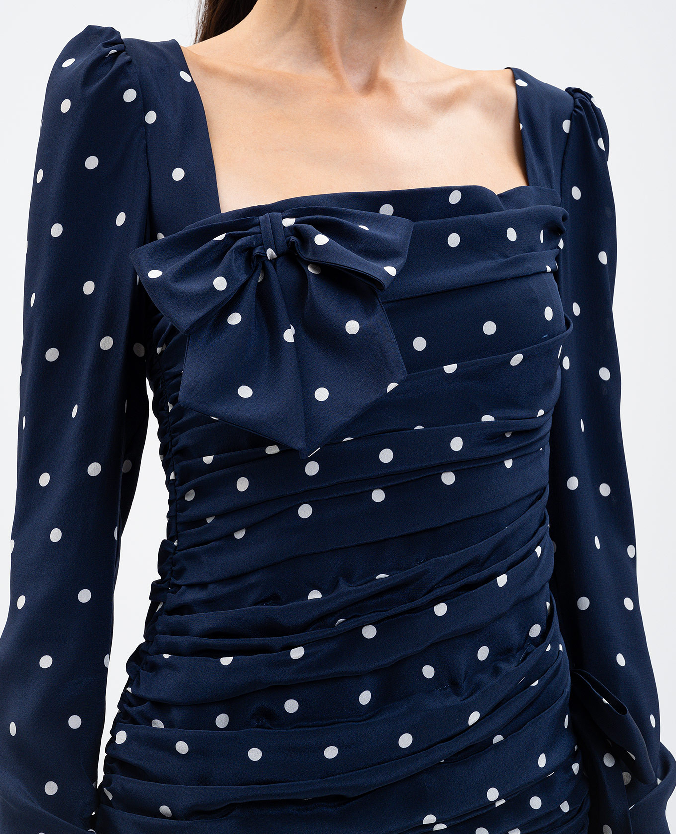 Blue polka dot dress with drapery Alessandra Rich
Blue polka dot dress with drapery Alessandra Rich