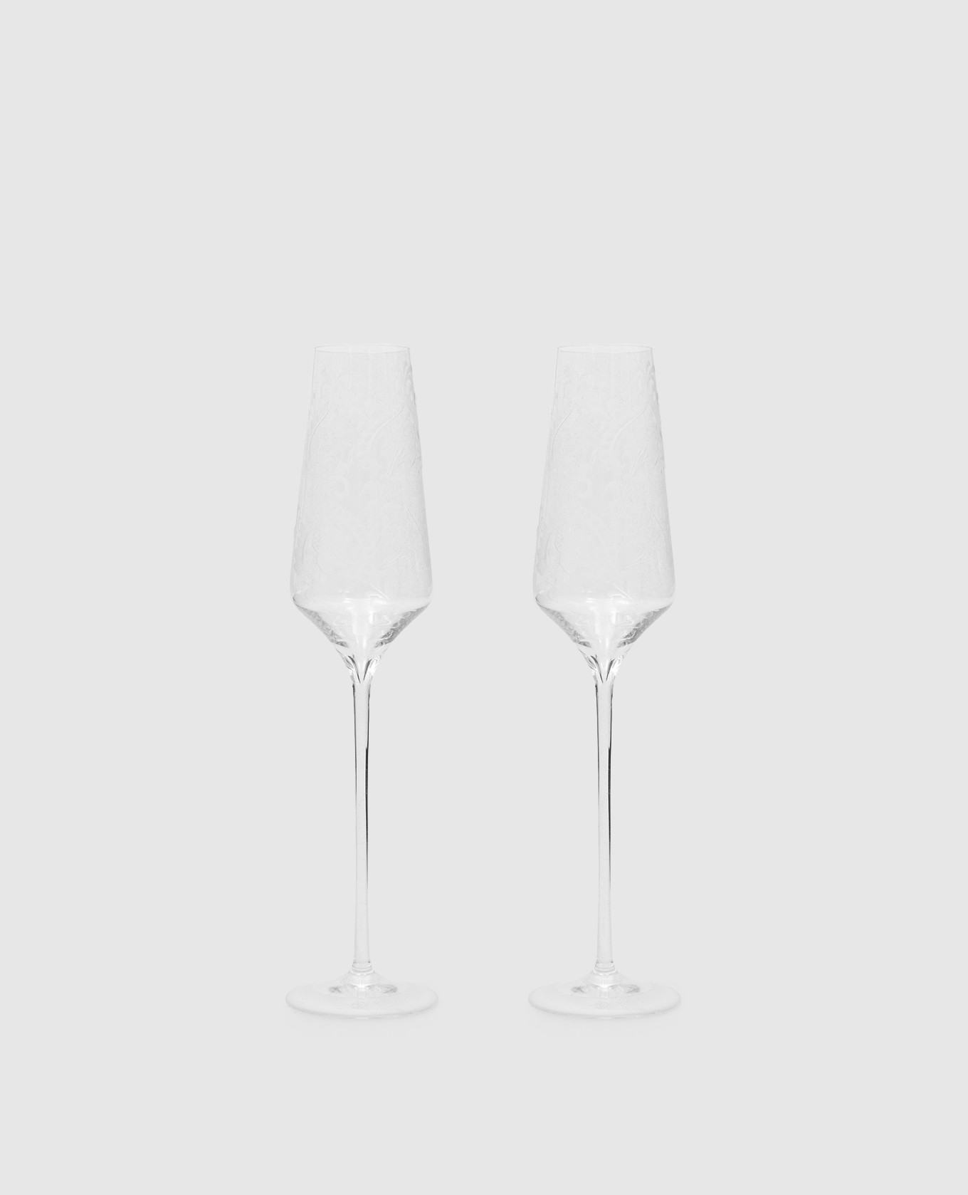 Set of crystal champagne flutes with engraved pattern Stefano Ricci, Transparent
Set of crystal champagne flutes with engraved pattern Stefano Ricci, Transparent