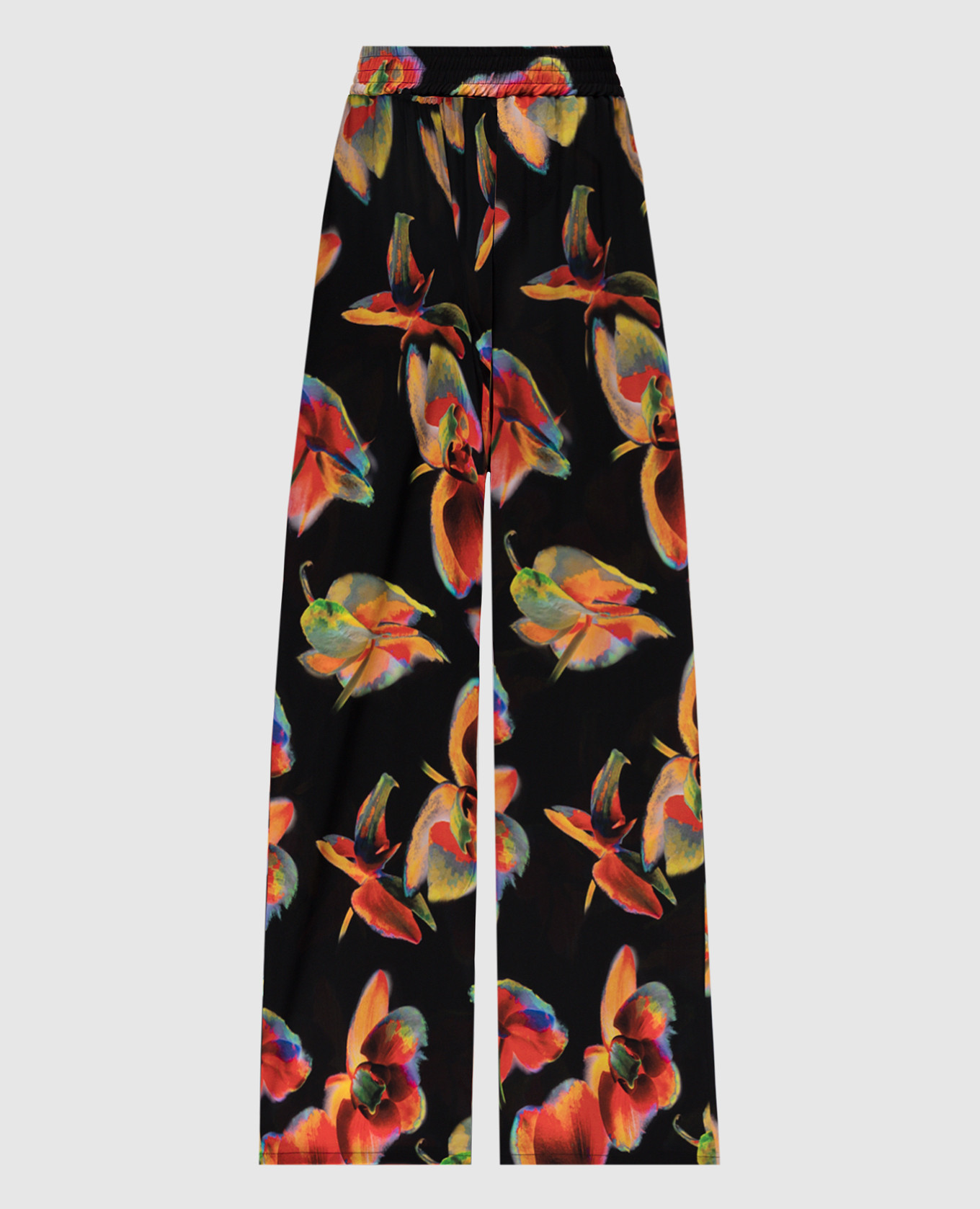 Black silk pants with floral print Alexander McQueen
Black silk pants with floral print Alexander McQueen