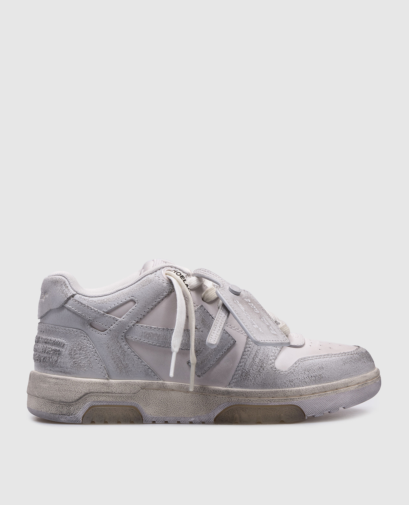 Out Of Office gray leather sneakers with a vintage effect Off-White, Grey 
Out Of Office gray leather sneakers with a vintage effect Off-White, Grey