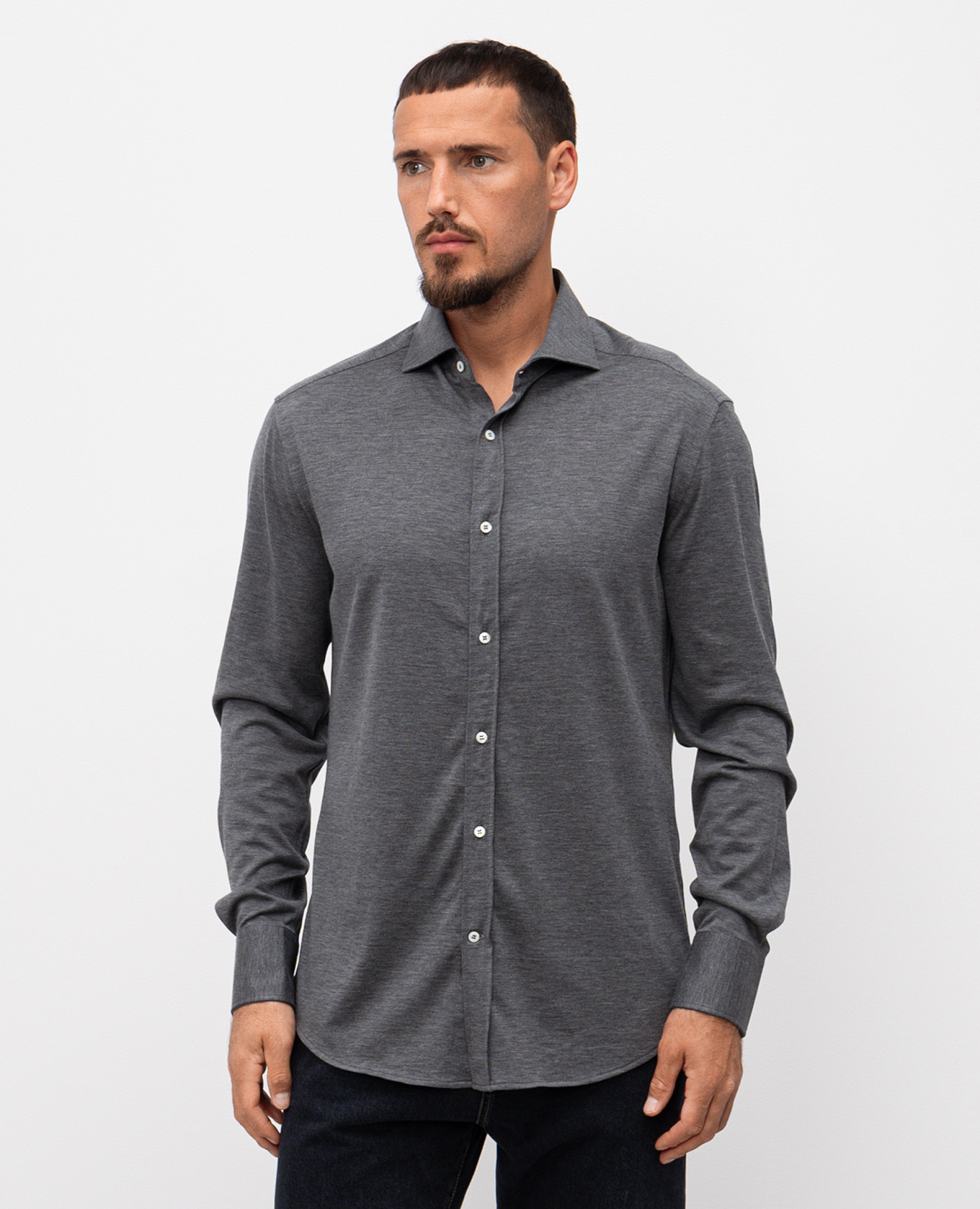 Gray shirt with silk Brunello Cucinelli, Grey
Gray shirt with silk Brunello Cucinelli, Grey