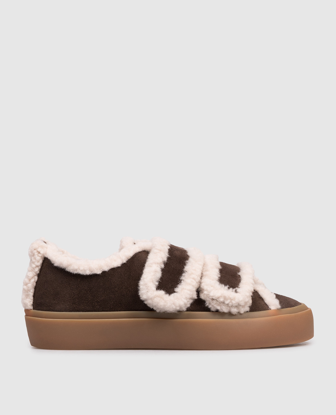Brown suede sneakers with fur Inuikii
Brown suede sneakers with fur Inuikii