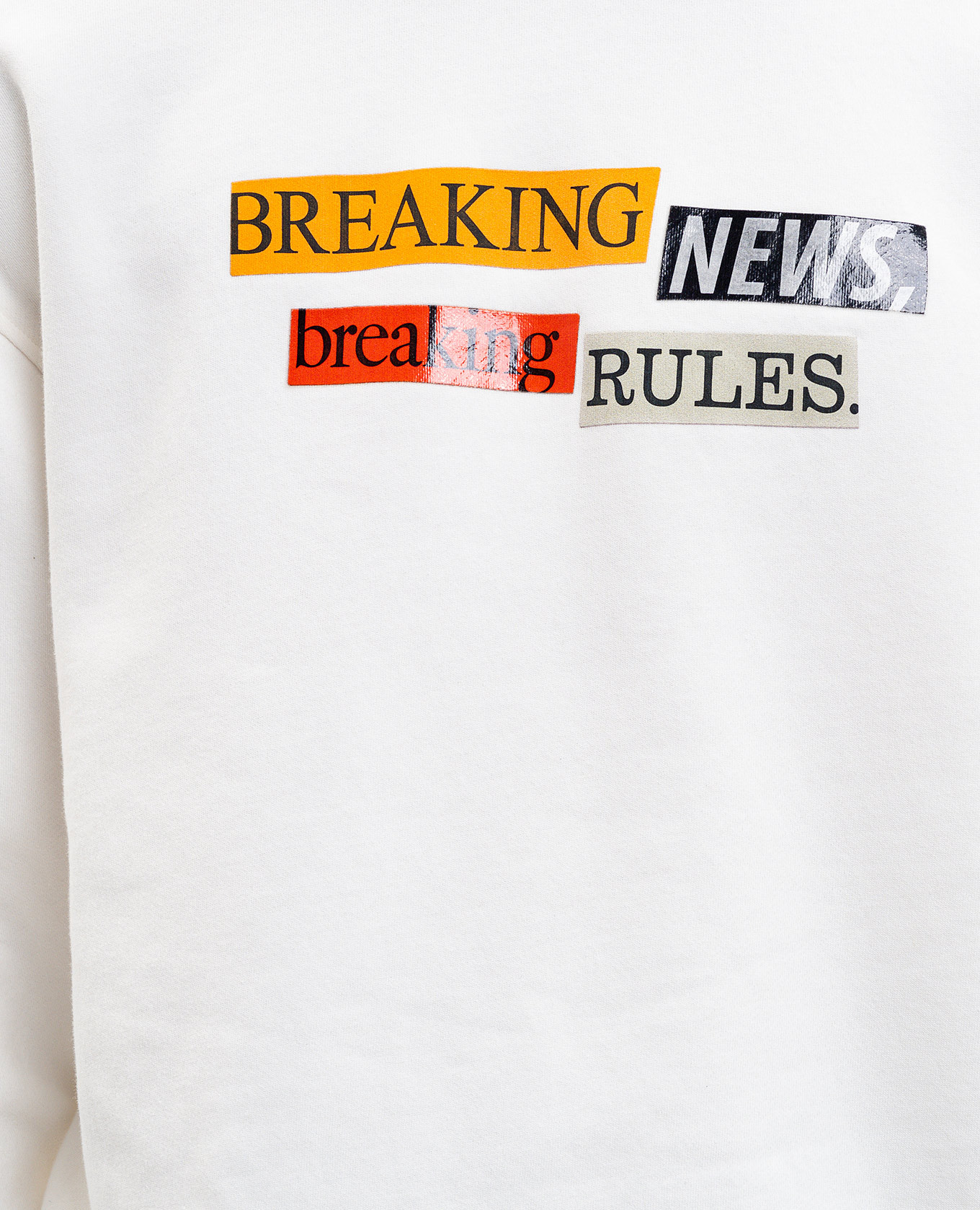 White insulated sweatshirt with print Palm Angels
White insulated sweatshirt with print Palm Angels