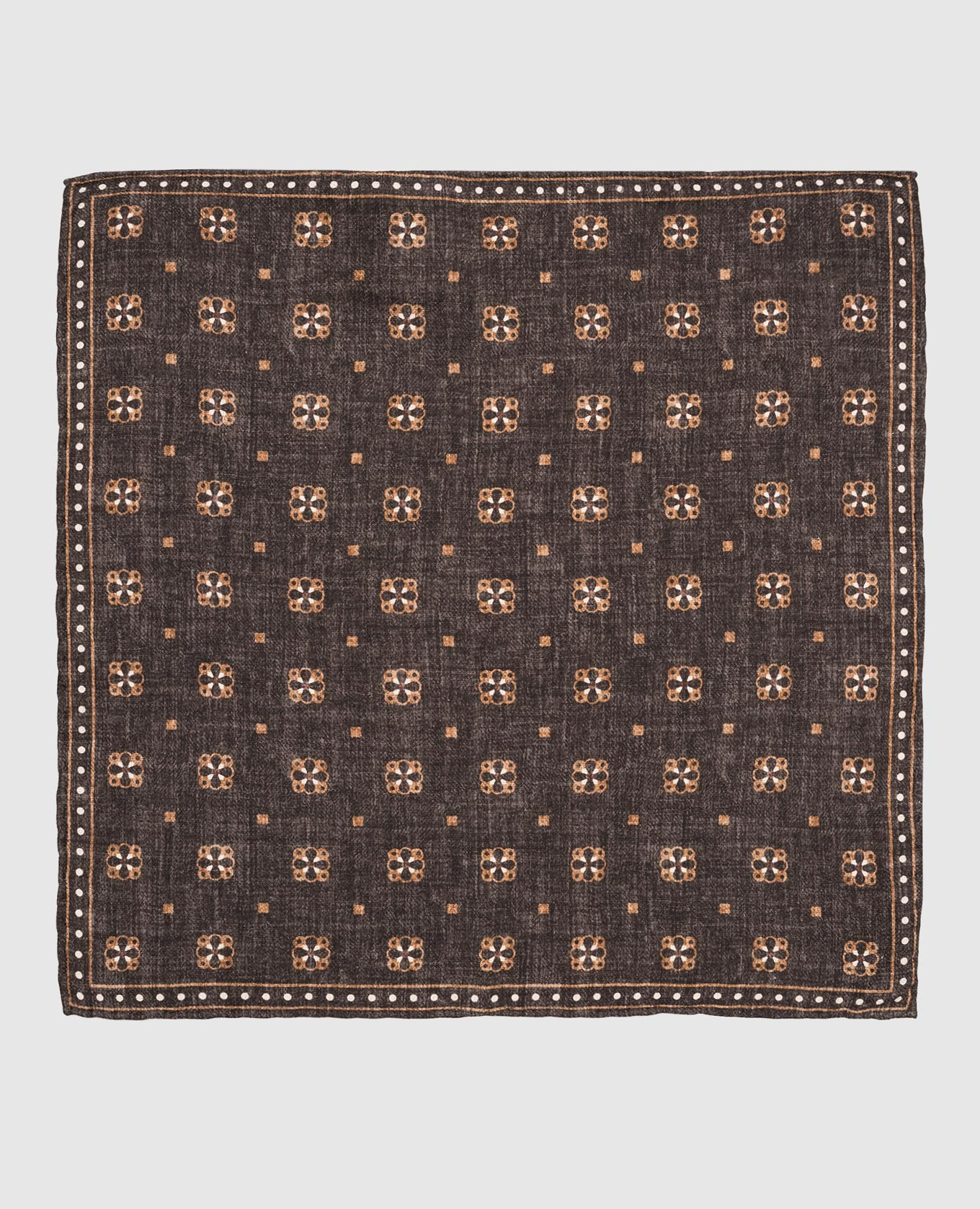 Gray double-sided pache scarf made of silk with a pattern Brunello Cucinelli, Серый
Gray double-sided pache scarf made of silk with a pattern Brunello Cucinelli, Серый