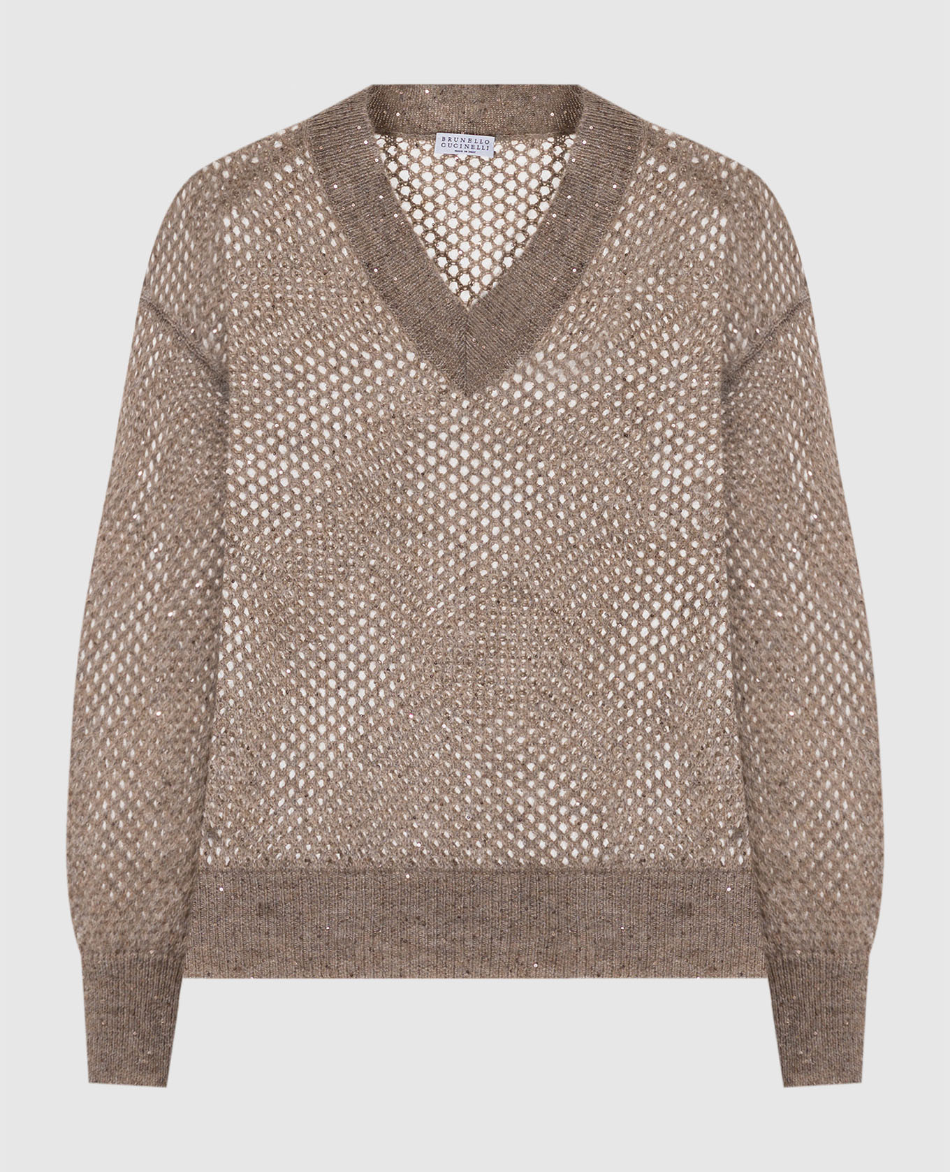Beige openwork pullover with wool and sequins Brunello Cucinelli
Beige openwork pullover with wool and sequins Brunello Cucinelli