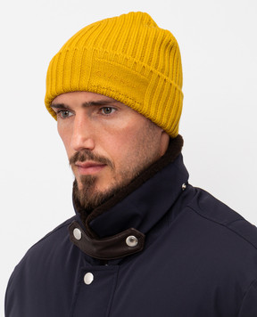 Givenchy Yellow wool hat with logo 710009314003