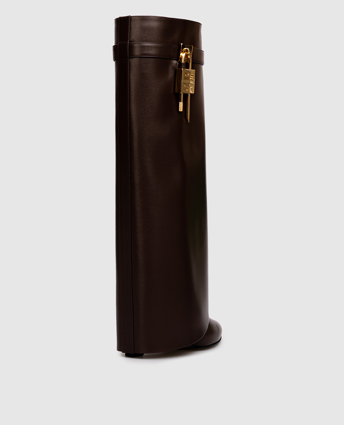 

Brown leather Shark Lock wedge boots Givenchy