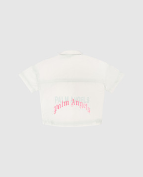 Palm Angels Children's green shirt with logo print PGGG002S25FAB00112+