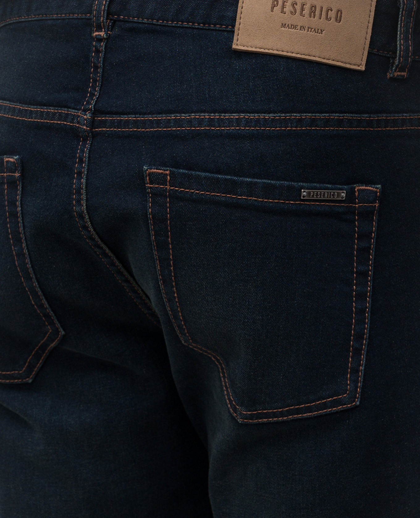 

Blue jeans with logo patch Peserico