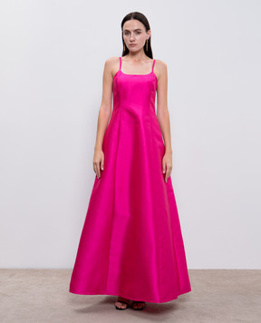 Twinset Mikado pink maxi dress 242AT2112