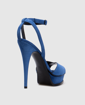 Saint Laurent Blue suede sandals 502957