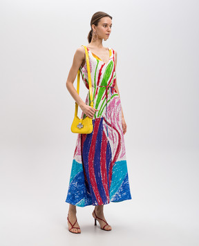 Gary Bigeni CLEMENTINE dress made of silk in an abstract print CLEMENTINE