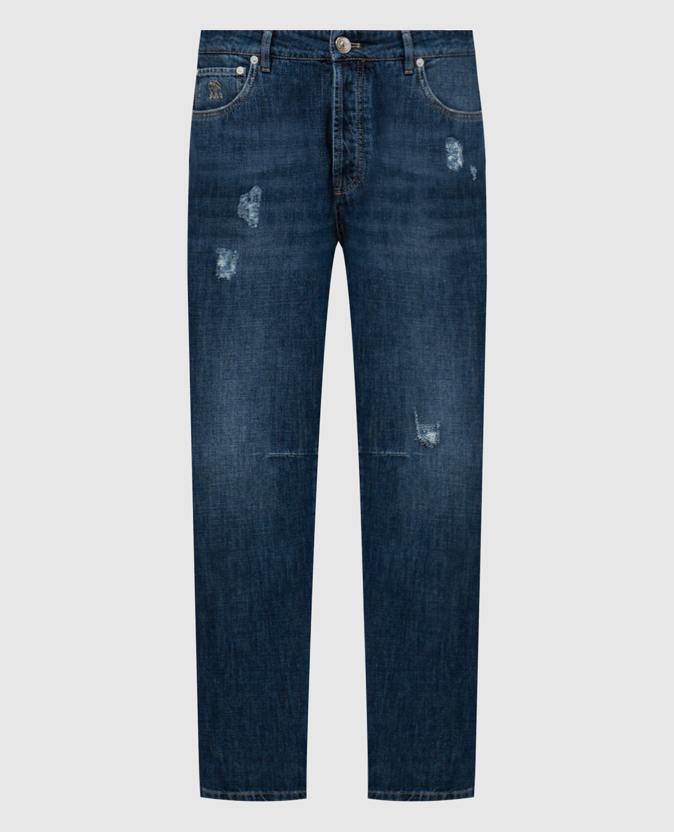 Brunello Cucinelli - Blue jeans with holes M0Z37X2340 - shop