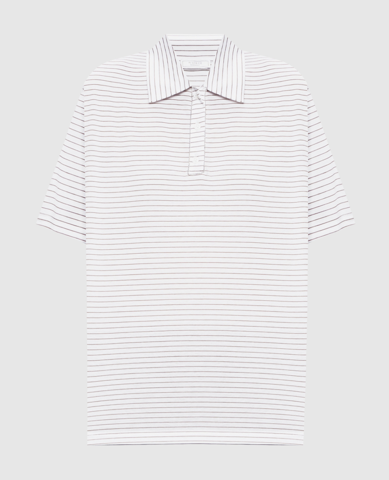 

White striped polo shirt Peserico