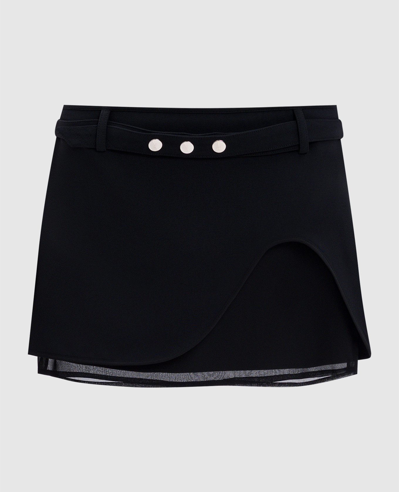 

Black mini skirt with slit The Attico