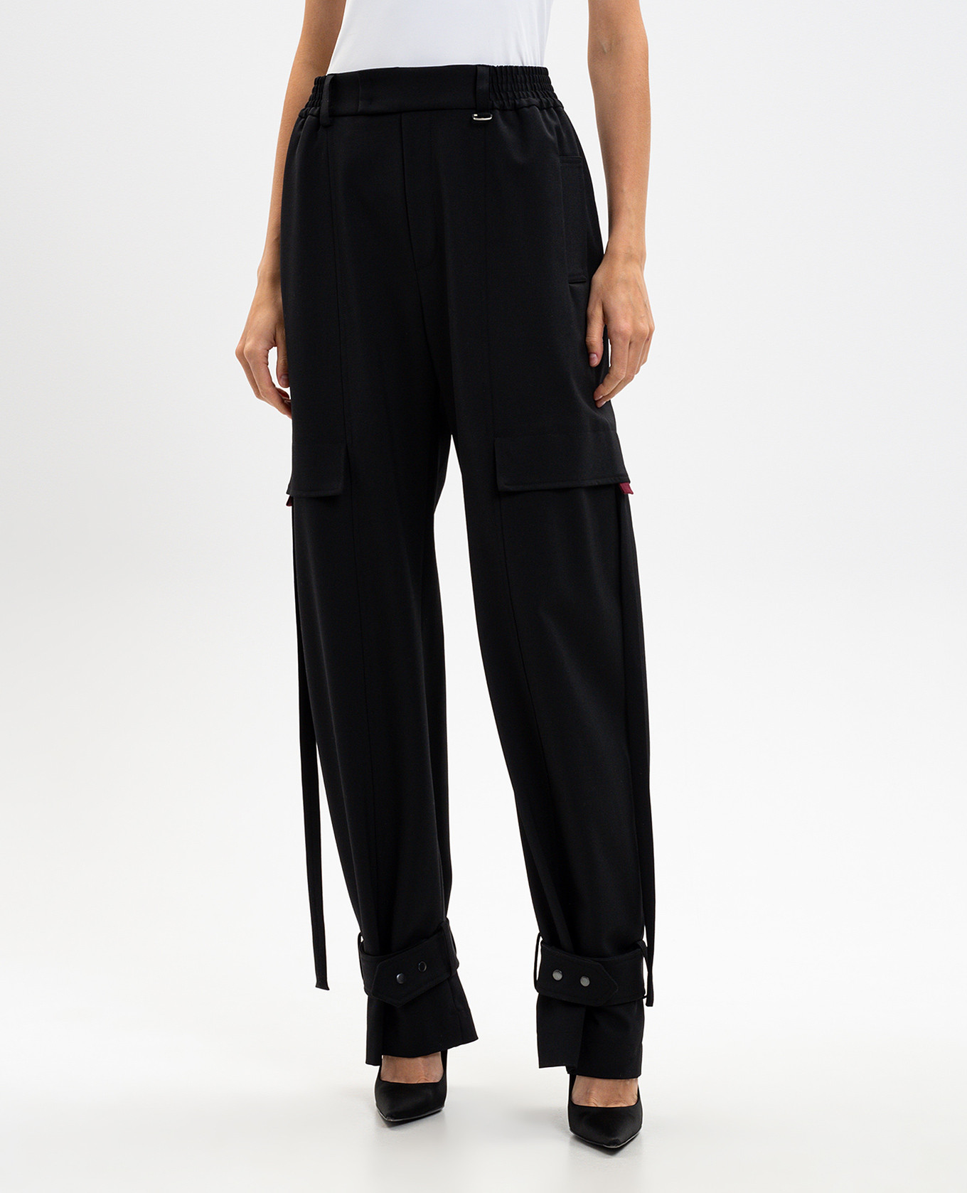 

PARK black wool trousers SSHEENA