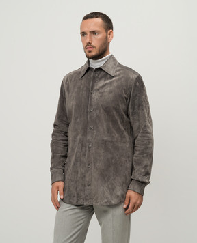 Dolce&Gabbana Gray suede shirt G5ME7LHULU5