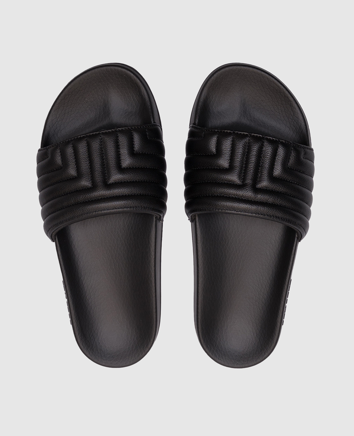 

Black leather flip-flops with logo Tom Ford