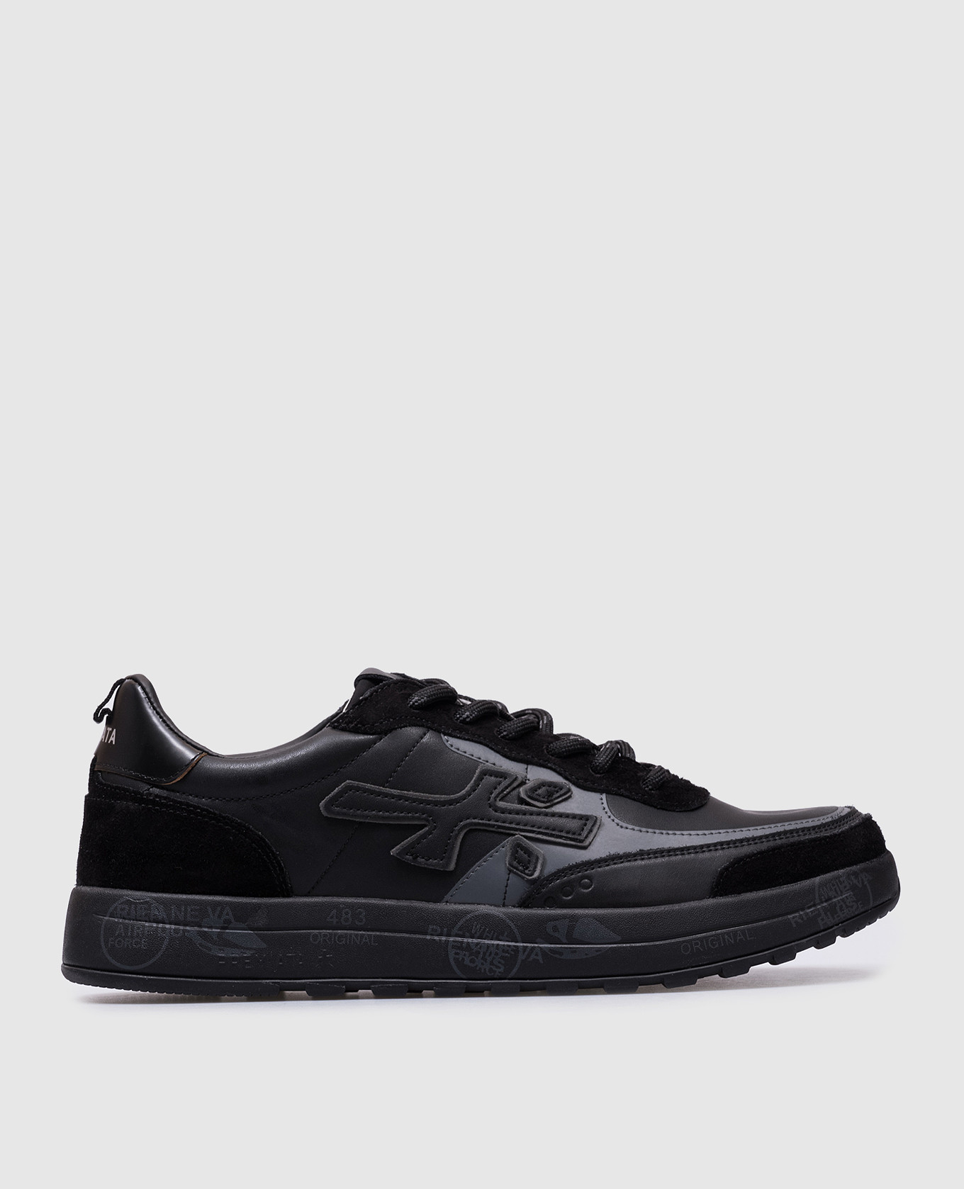 

Black leather NOUS sneakers Premiata, Черный