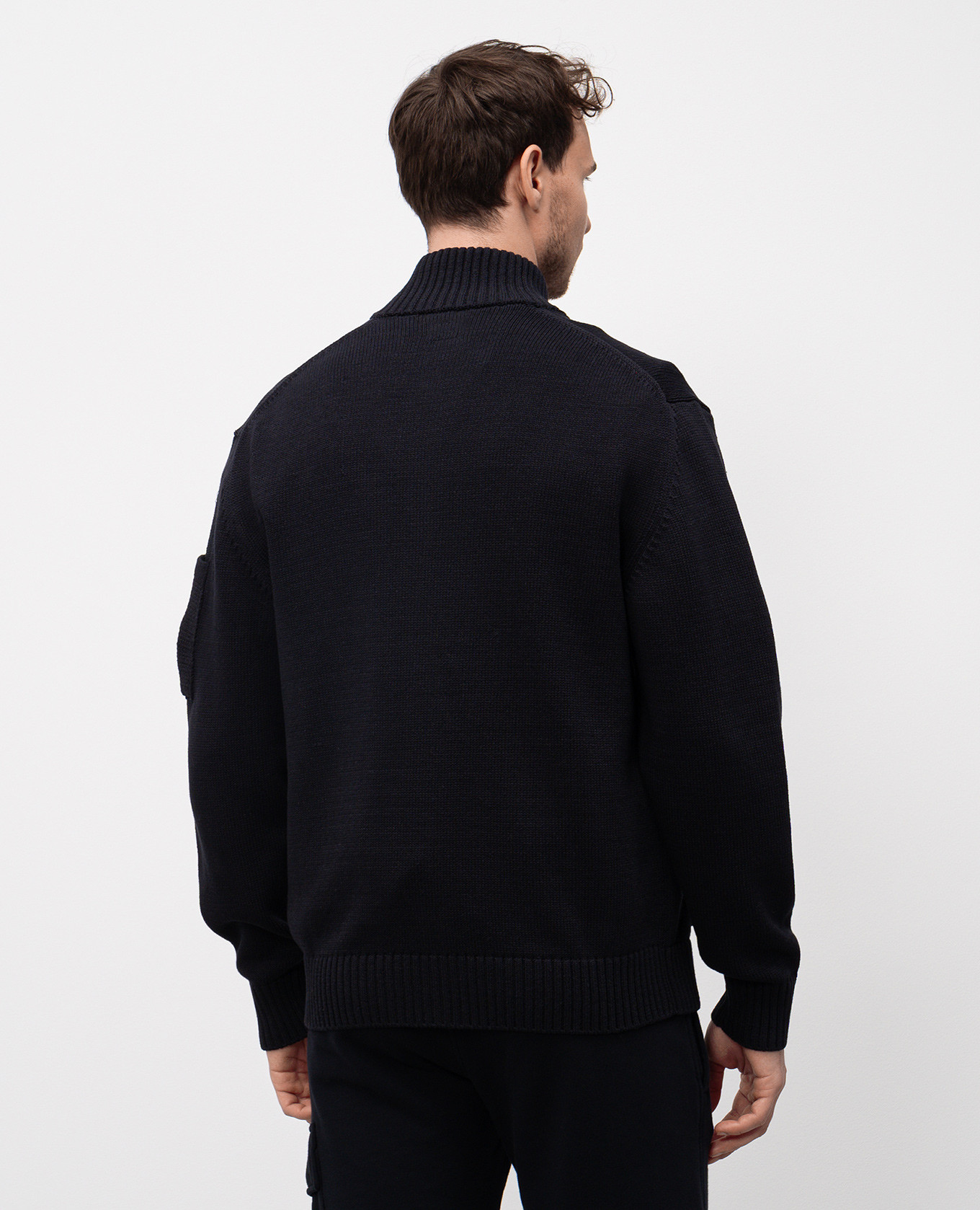 

Blue cardigan with logo C.P. Company