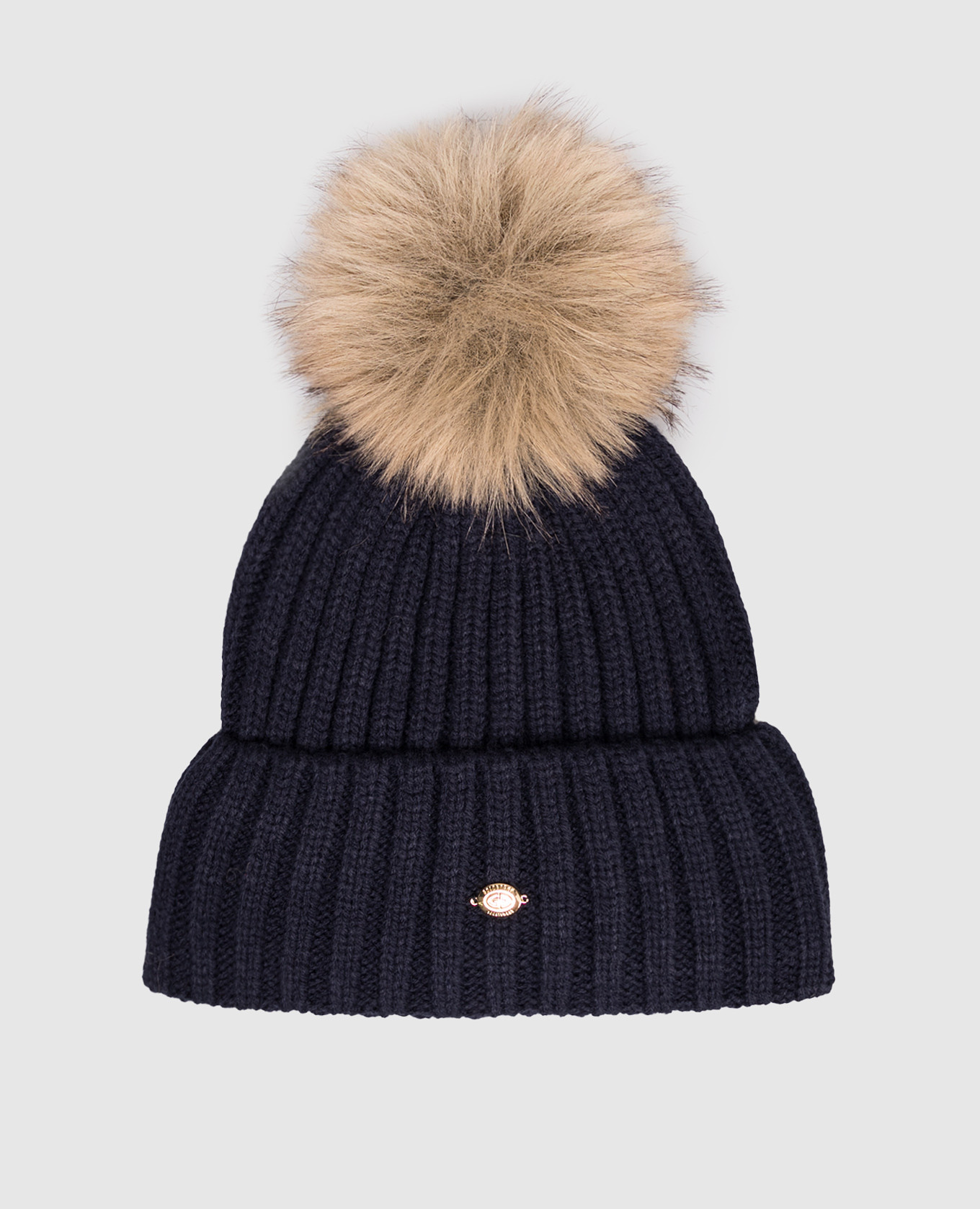 Blue UNA hat with wool Goldbergh