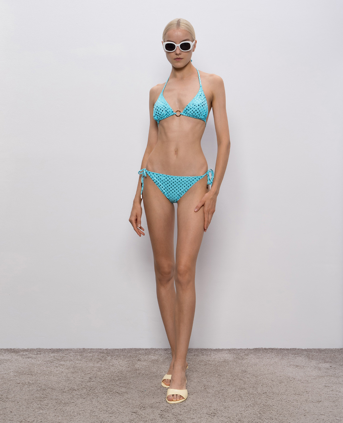 

Blue polka dot Flore swimsuit bodice Vilebrequin, Yellow