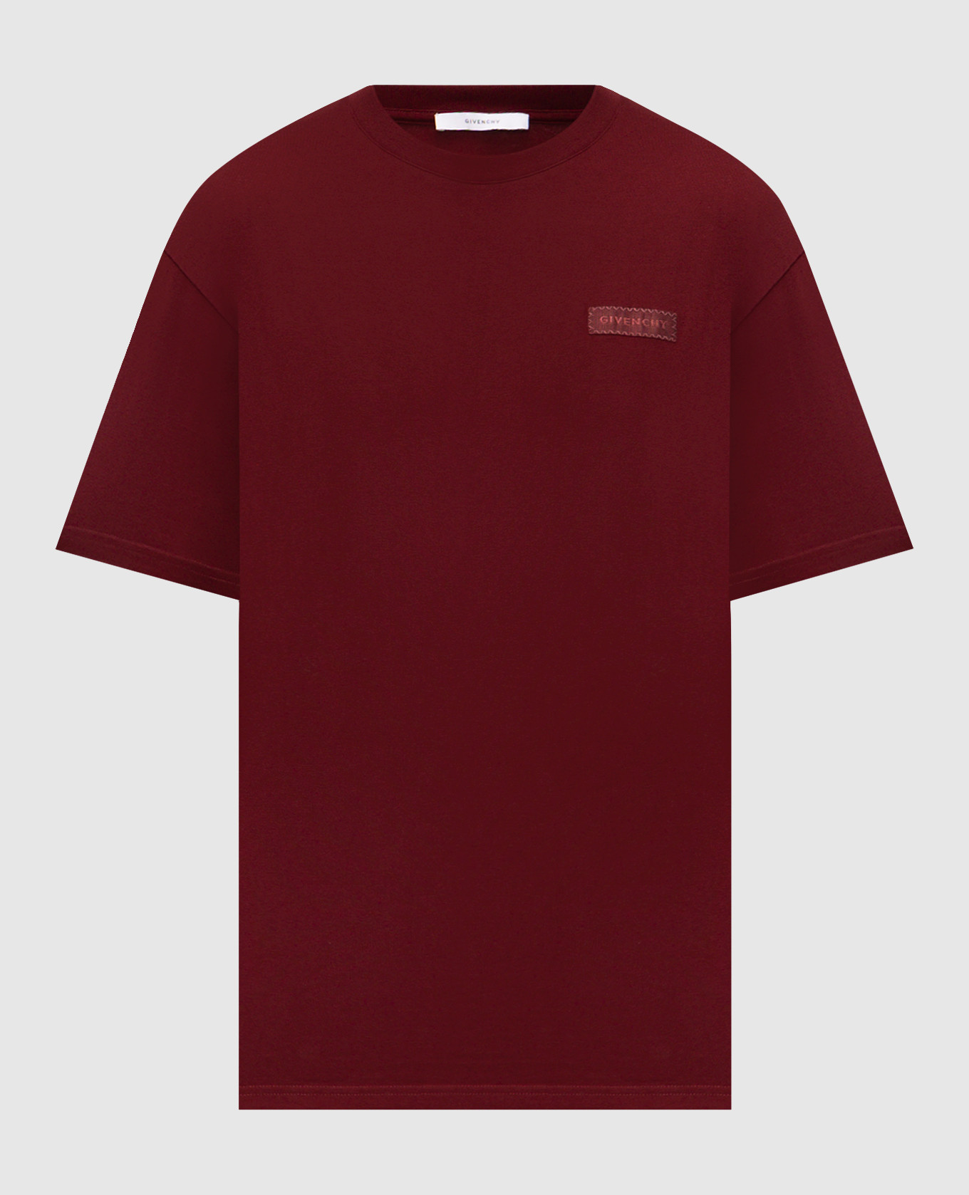 

Burgundy t-shirt with logo patch Givenchy