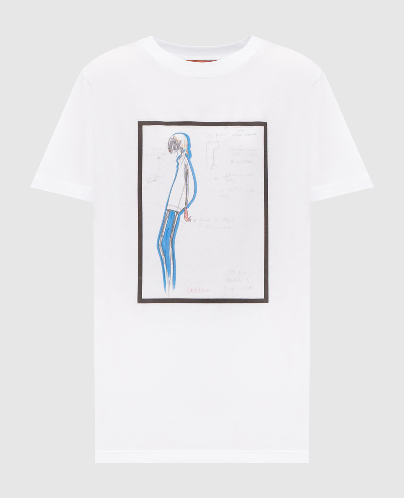 White T-shirt with branded print Missoni