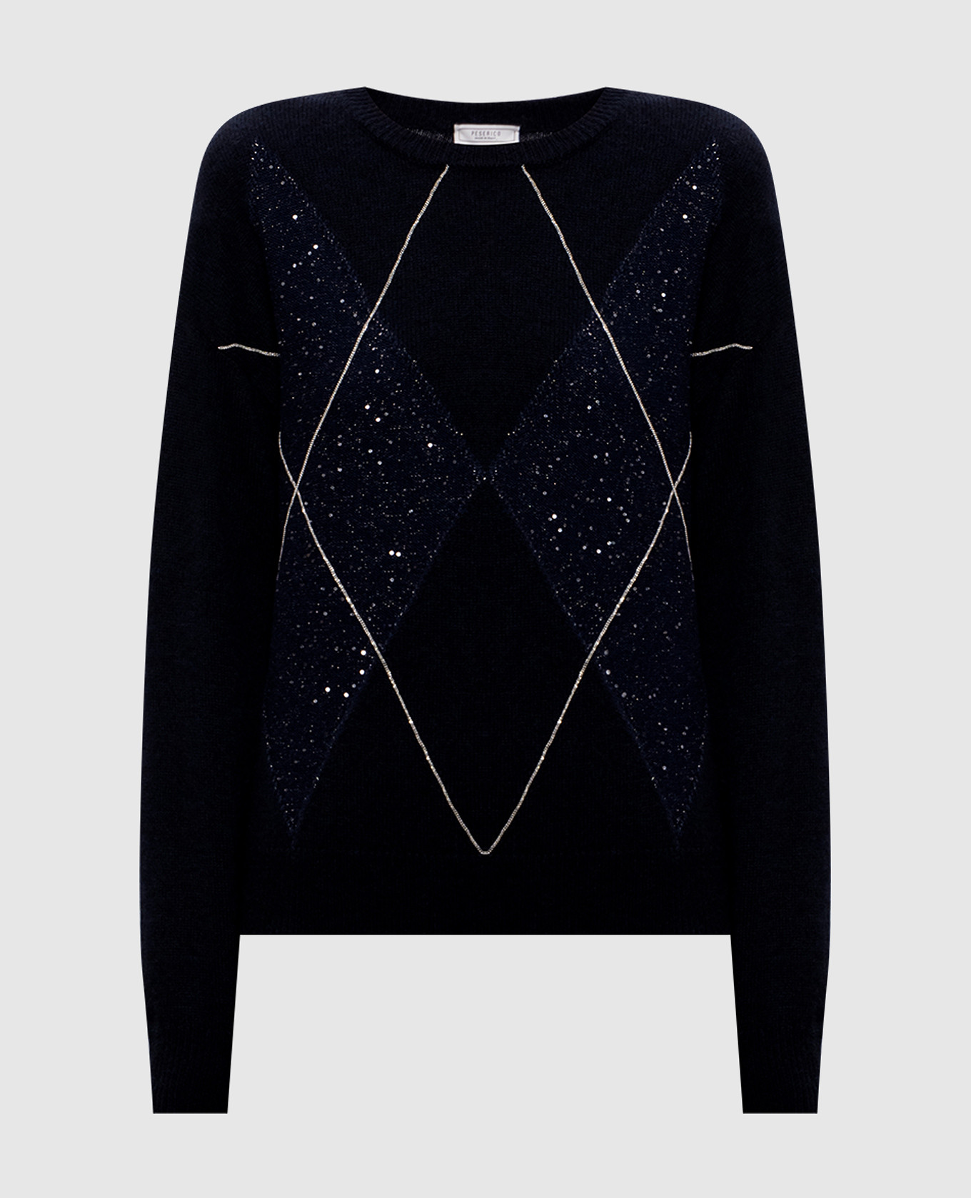 Blue sweater with alpaca wool, silk and cashmere Peserico