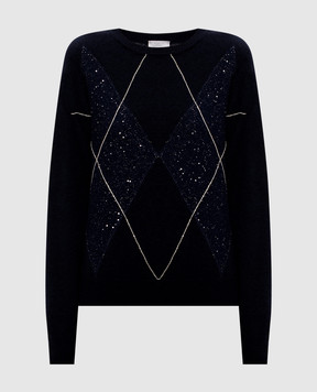 Peserico Blue sweater with alpaca wool, silk and cashmere S99391F079283H
