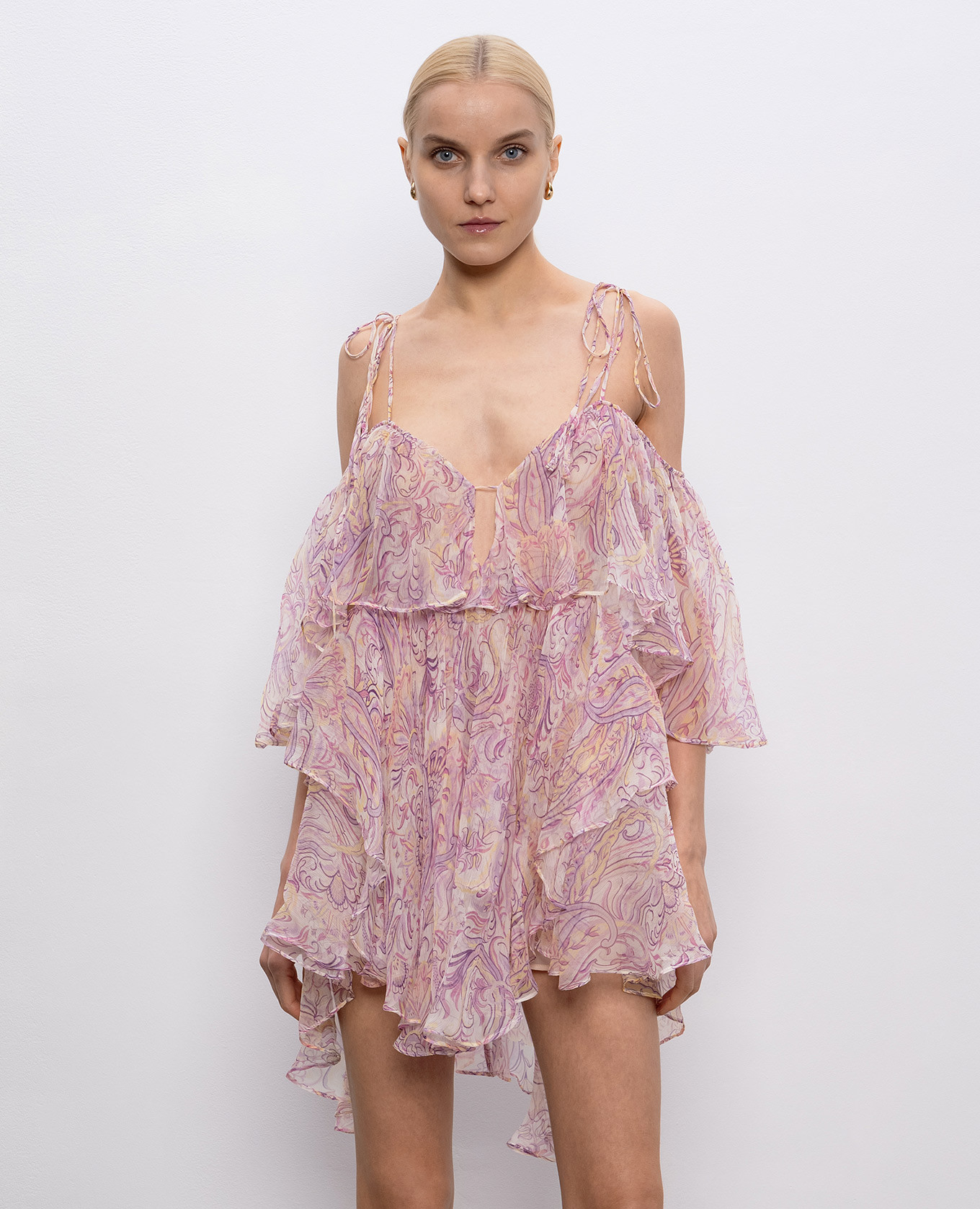 

Panarea purple silk mini dress Twinset, Violet