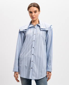 Y Project Blue striped shirt 101SI001F551
