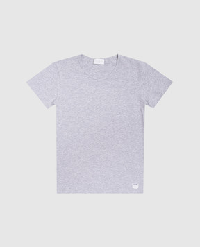 Story Loris Children's gray melange t-shirt with logo patch 1740646