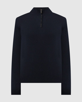 MooRER Blue jumper TERNI made of cashmere and silk TERNIWS5
