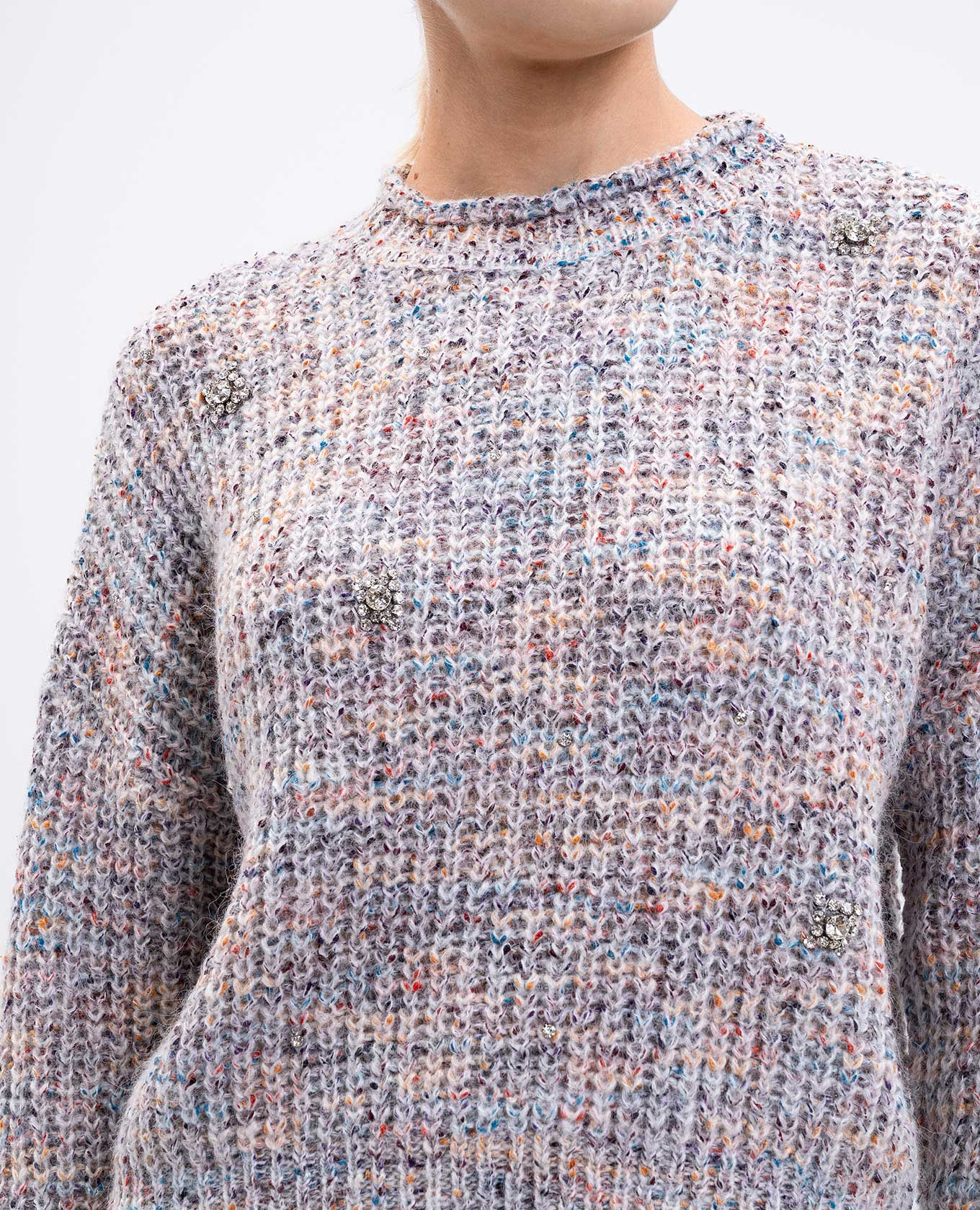 

Wool sweater with crystals Twinset, White