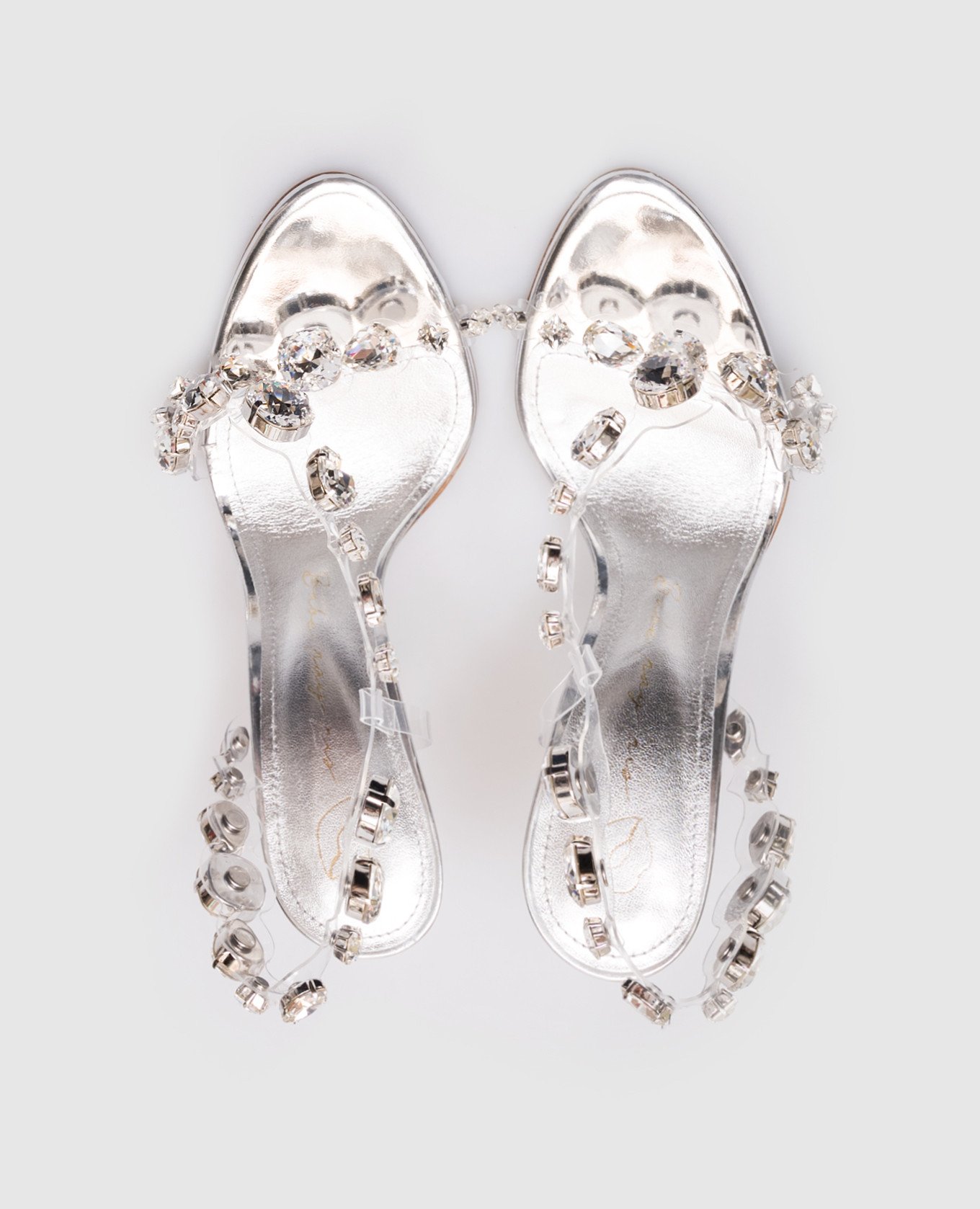 

Silver sandals with crystals Babe Pay Pls