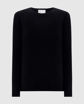 Allude Black ribbed cashmere jumper 25511142
