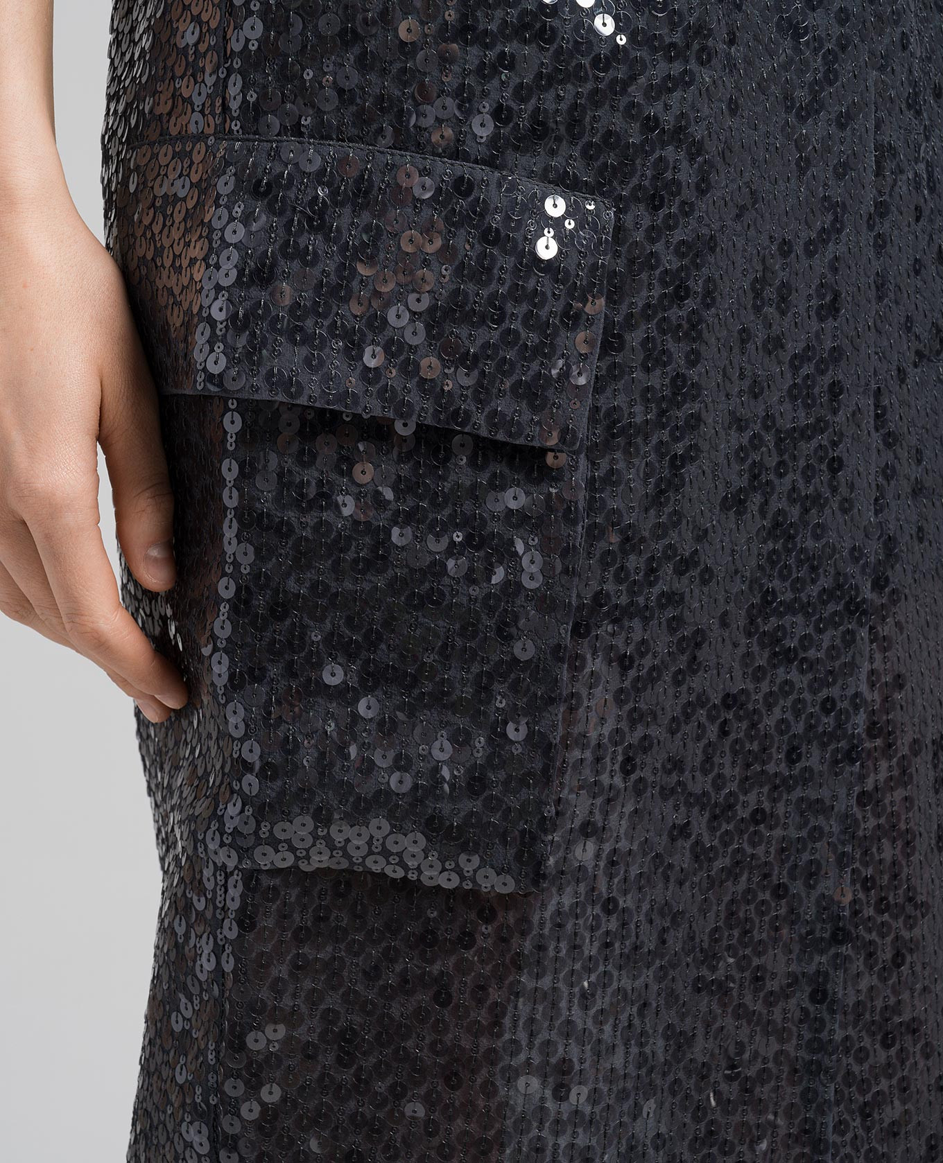 

Gray silk skirt with sequins Brunello Cucinelli, Grey