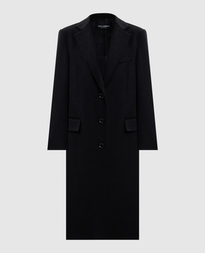 Dolce&Gabbana Black coat with wool and cashmere F0W3ATGDDC1