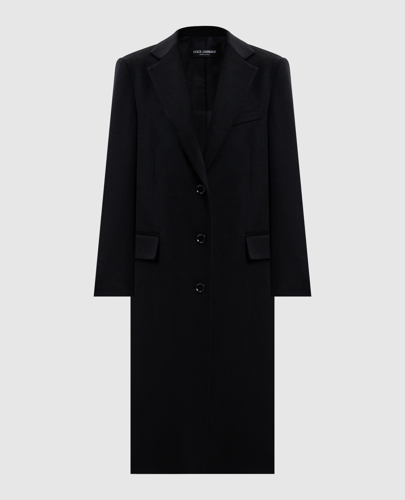 

Black coat with wool and cashmere Dolce&Gabbana