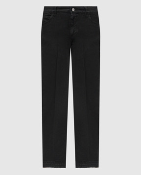 Dolce&Gabbana Black jeans with logo patch GYJCCDG8LQ6