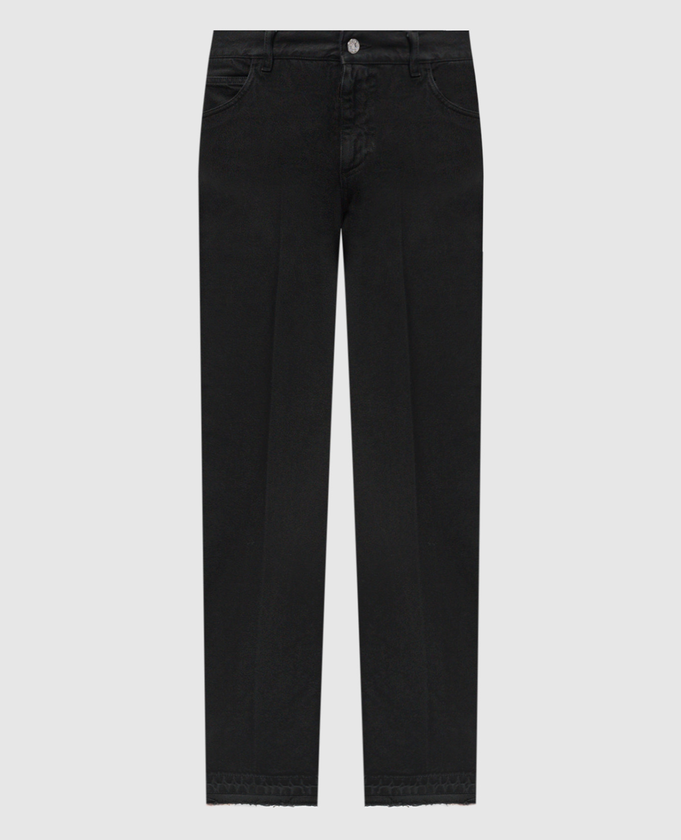 Black jeans with logo patch Dolce&Gabbana