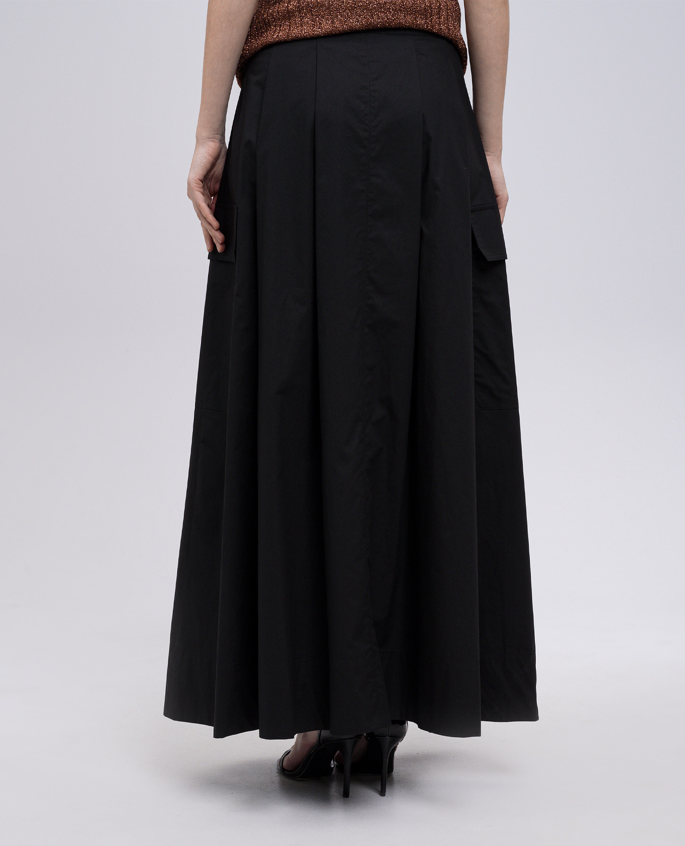 

Black maxi skirt with slit Twinset