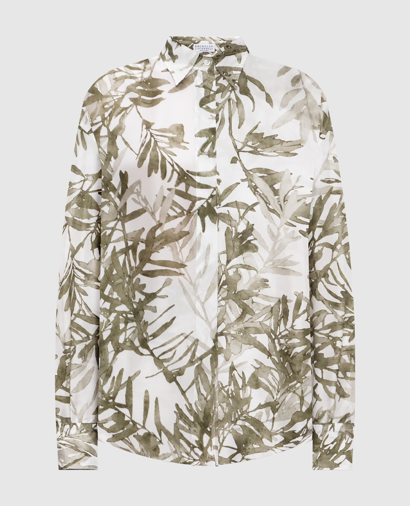 

White printed silk blouse Brunello Cucinelli
