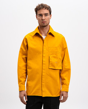 A Cold Wall Yellow shirt with logo embroidery ACWMSH144