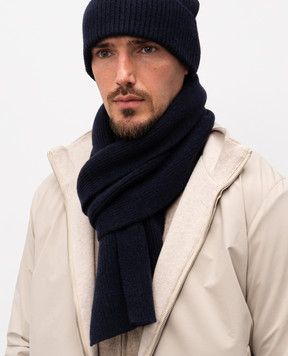 Cashmere&Whiskey Blue cashmere scarf AU1901305341MI